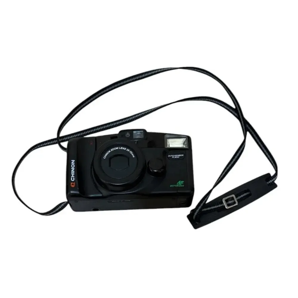 Chinon Camera Auto 357Z Zoom Lens 35-70 MM‎ Film Dx Senor Flash Not Tested